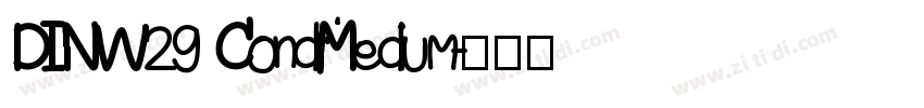 DINW29 CondMedium字体转换